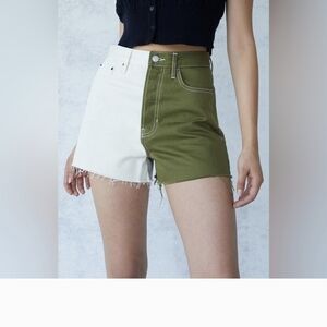 PacSun,Two Tone High Waisted Shorts,Size 28